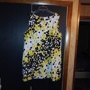 RONNI NICOLE Sleeveless Dress ~ Yellow/Black/White ~ 18W